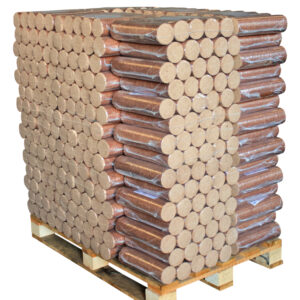 A. Reiter Hartholzbriketts Buche / Eiche rund in Folie – Palette 960 kg