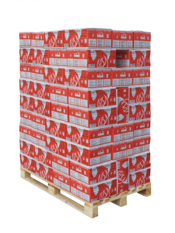 A. Reiter Hartholzbriketts Buche/Eiche rund im Karton – Palette 960kg