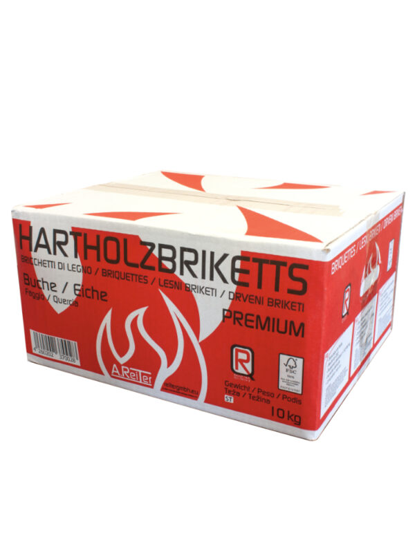 A. Reiter Hartholzbriketts Buche/Eiche rund im Karton – Palette 960kg – Bild 4